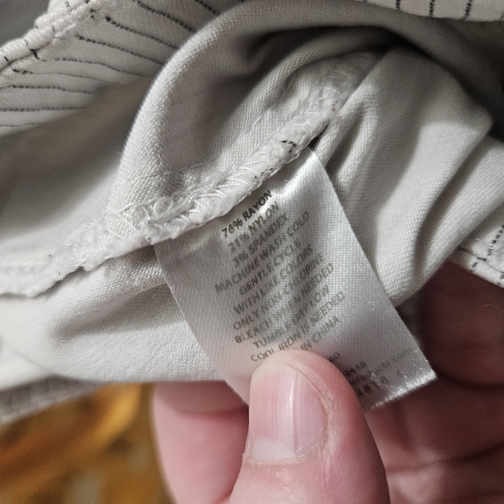 DIP Off White Striped Stretch Straight Leg Pants! - Picture 8 of 8